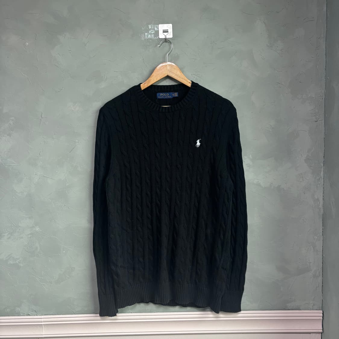 폴로 랄프로렌 꽈배기 니트 블랙 상품이미지1
