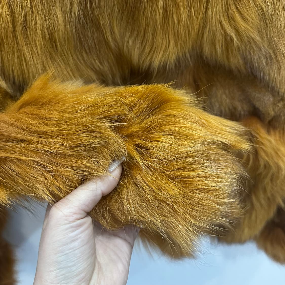 브라운/오렌지 컬러믹스 사가폭스 퍼자켓 집업M 상품이미지6