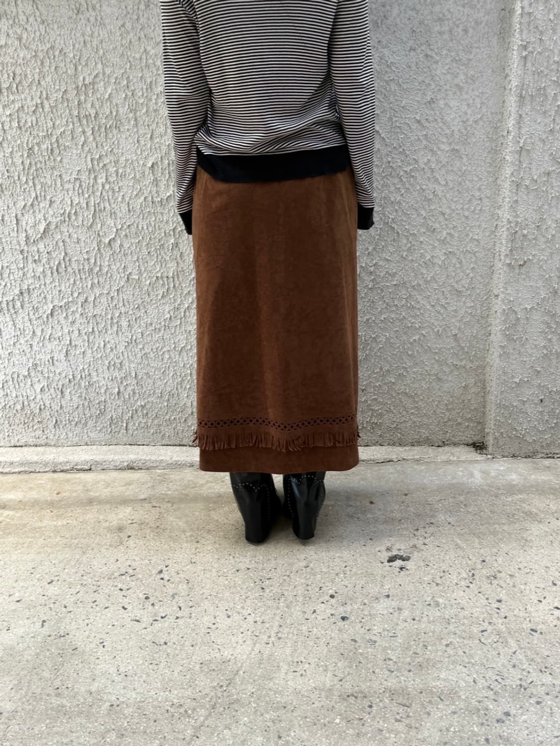 Vtg 스웨이드 웨스턴롱 스커트 상품이미지9