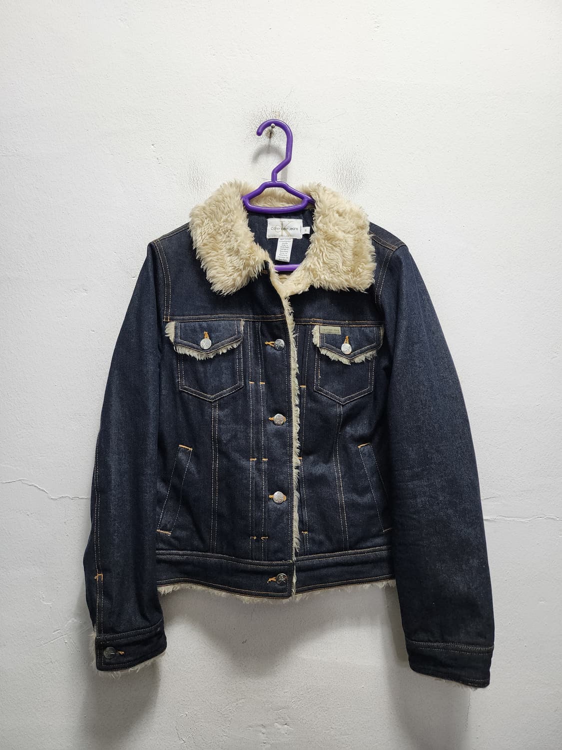 캘빈클라인 트리밍 생지 데님 쉐르파자켓 상품이미지1