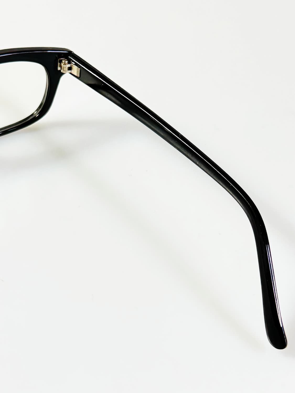 90s 블랙 뿔테 스퀘어 프레임 빈티지 안경 상품이미지6
