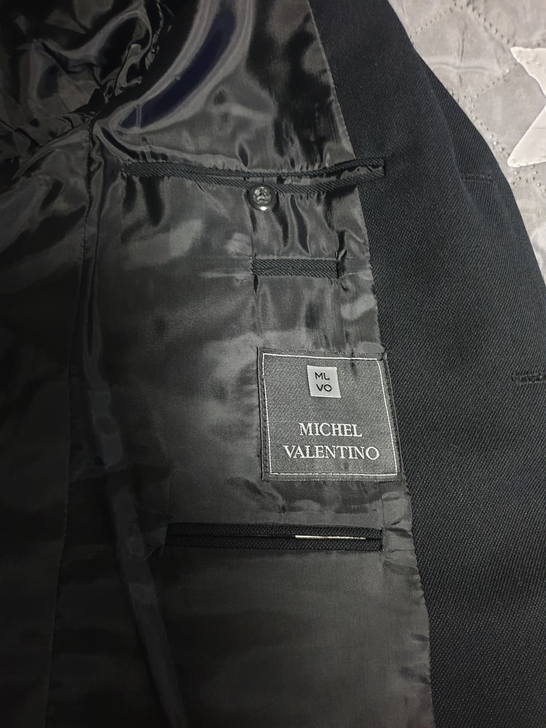 미쉘발렌티노 클래식 울혼방 수트셋업+베스트 (M) 상품이미지4