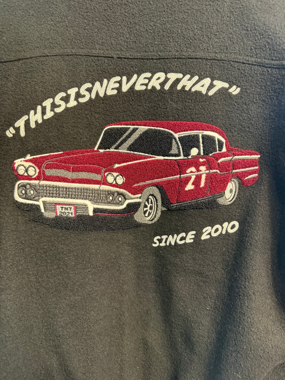 디스이즈네버댓 Old Car Varsity Jacket Black (L) 상품이미지7