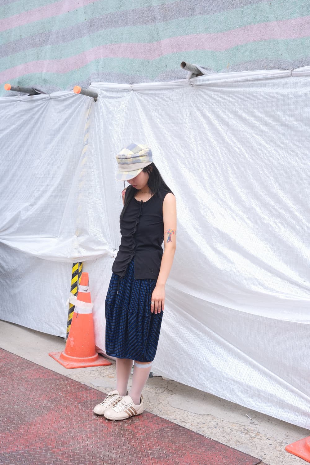 Check suede cap 상품이미지4