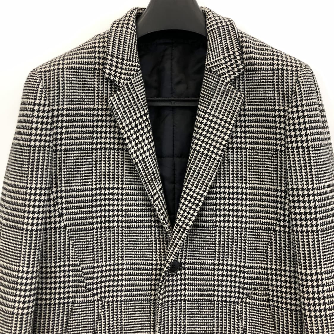 DKNY 누빔안감 체크 체스터코트 100 사이즈  상품이미지2