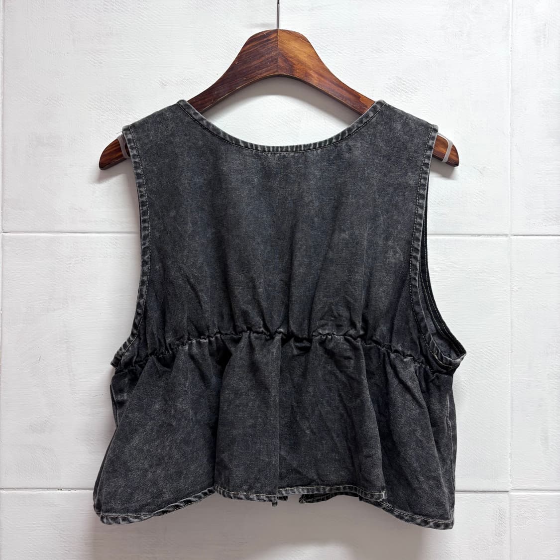 Helm 그레이 코튼 리본 베스트 M JPN 상품이미지2