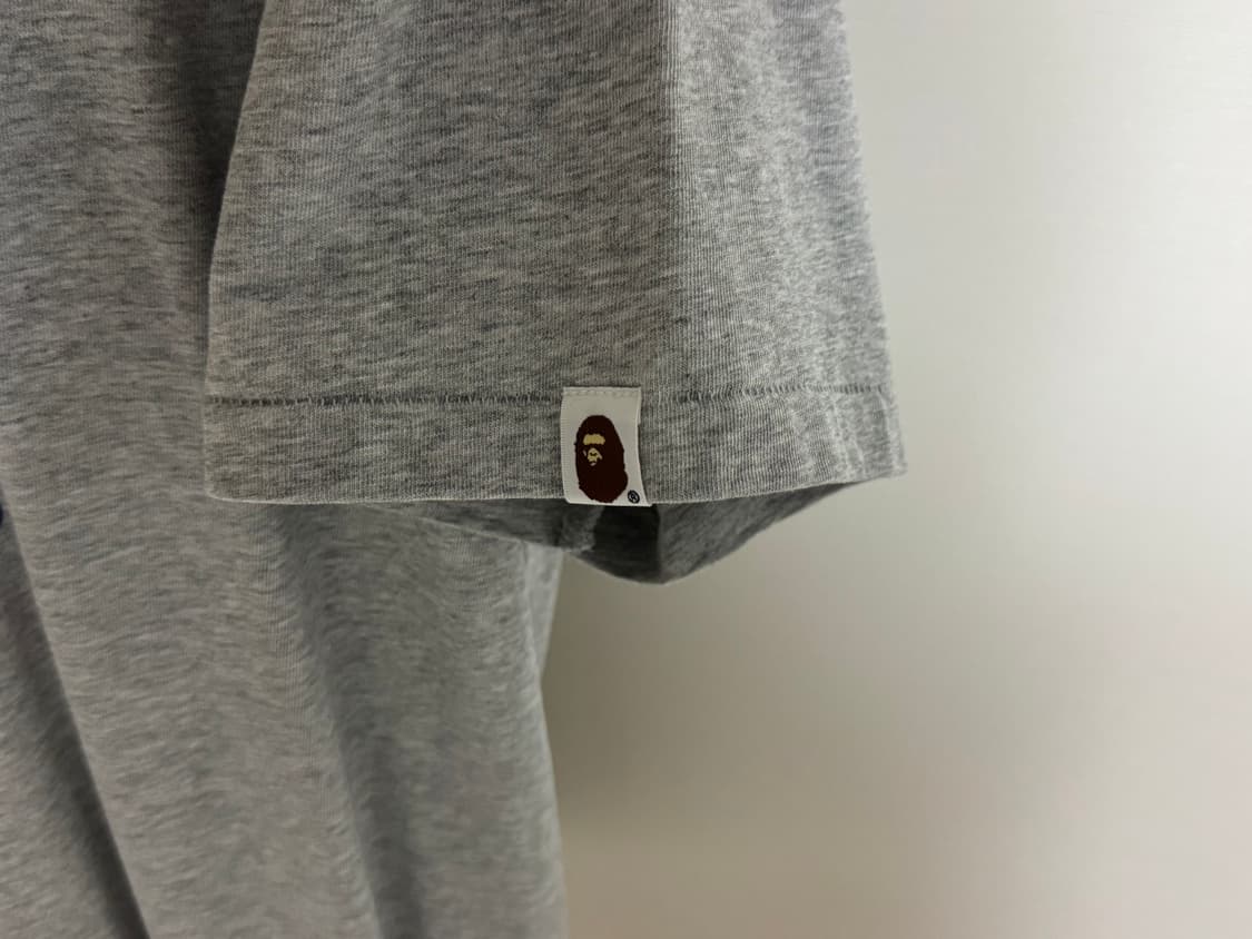 베이프 ABC 카모 페이드 에이프 헤드 릴렉스드 핏 티셔츠 그레이 상품이미지2