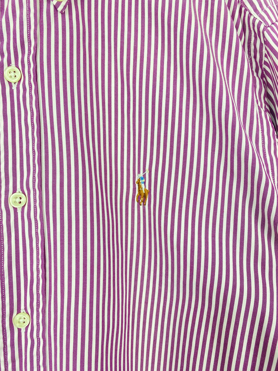 폴로 랄프로렌 스트라이프 보라 셔츠 M 상품이미지3