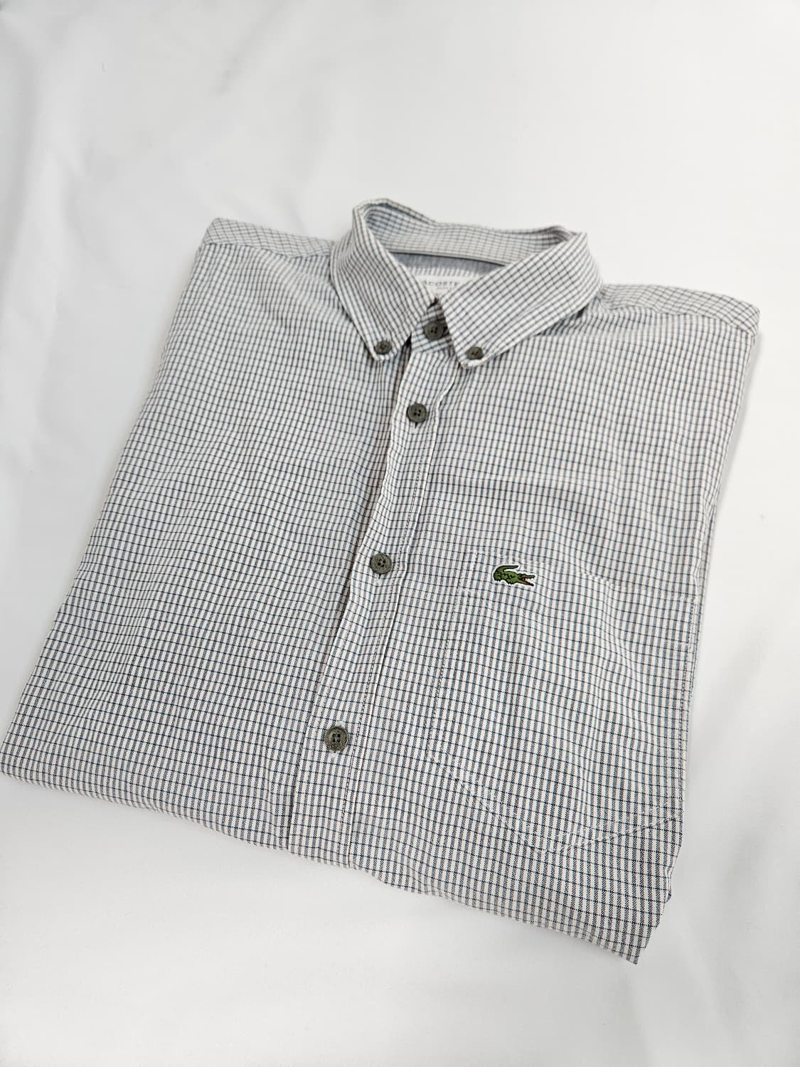 라코스테 스트레치 체크 셔츠 US L 105 상품이미지1