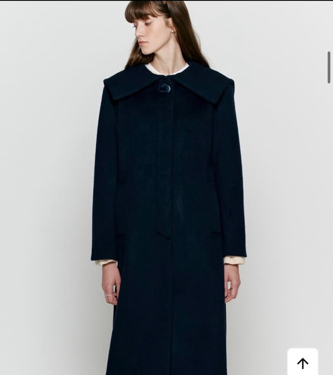 비뮤즈맨션 세일러 롱 코트 네이비 34 상품이미지4