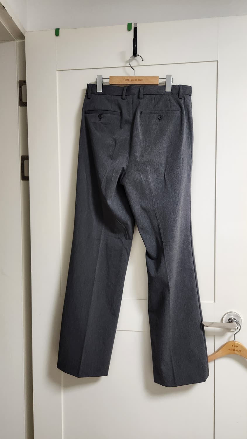 무신사 스탠다드 와이드 히든 밴딩 슬랙스, 미디엄 그레이  상품이미지2