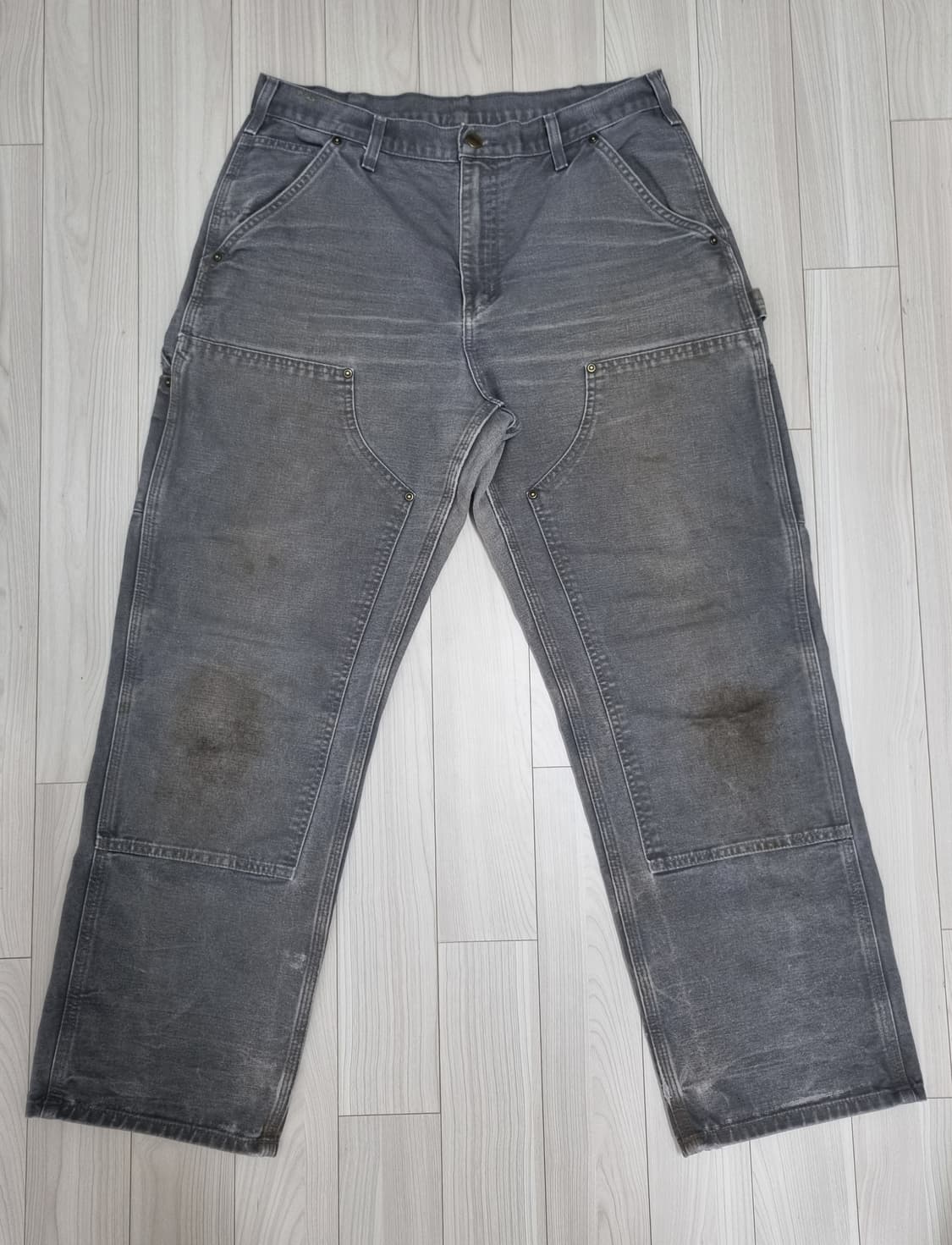칼하트 더블니 카펜터 팬츠 B136 GVL 33X30 상품이미지1