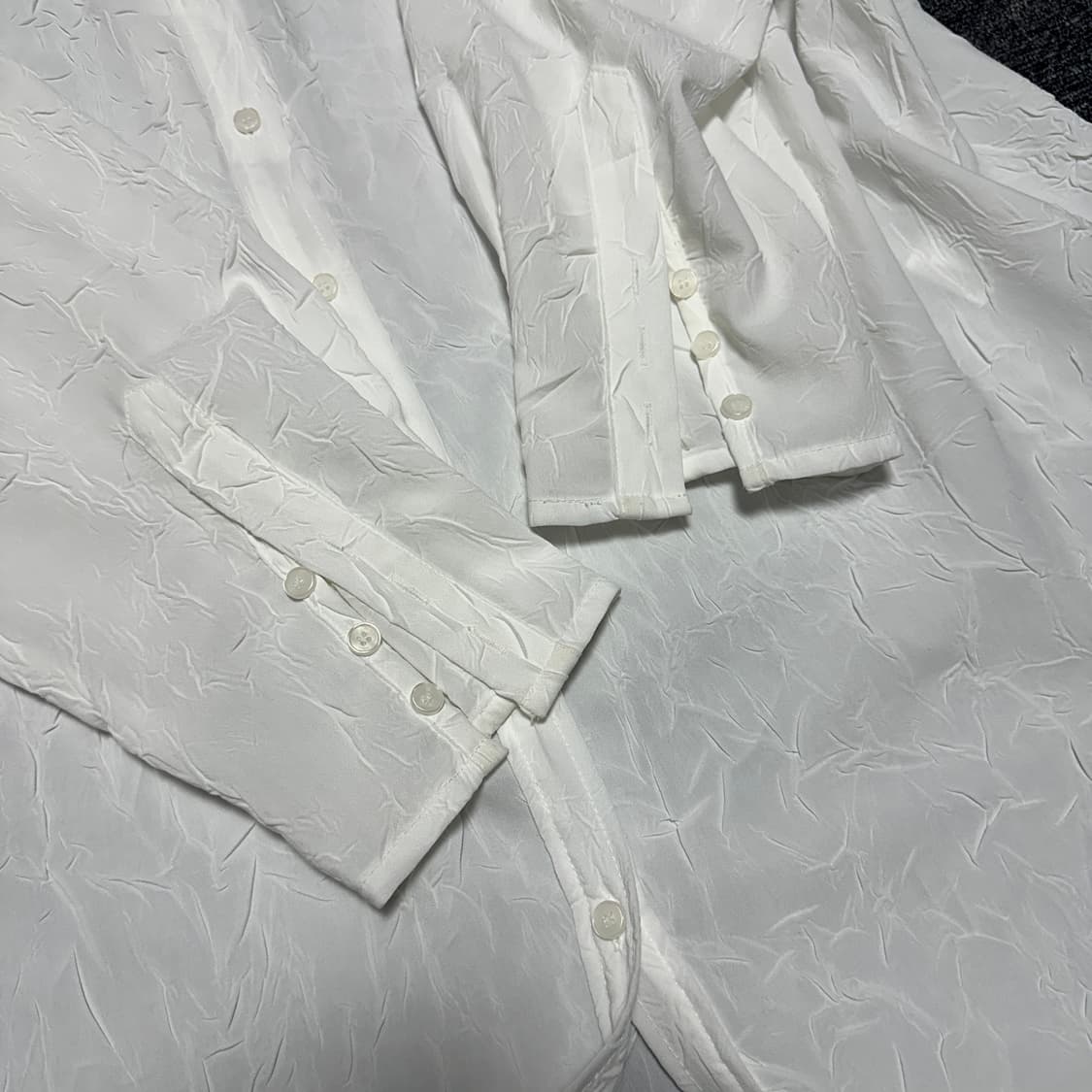 트리밍버드 대디핏셔츠 크리즈 화이트 상품이미지3