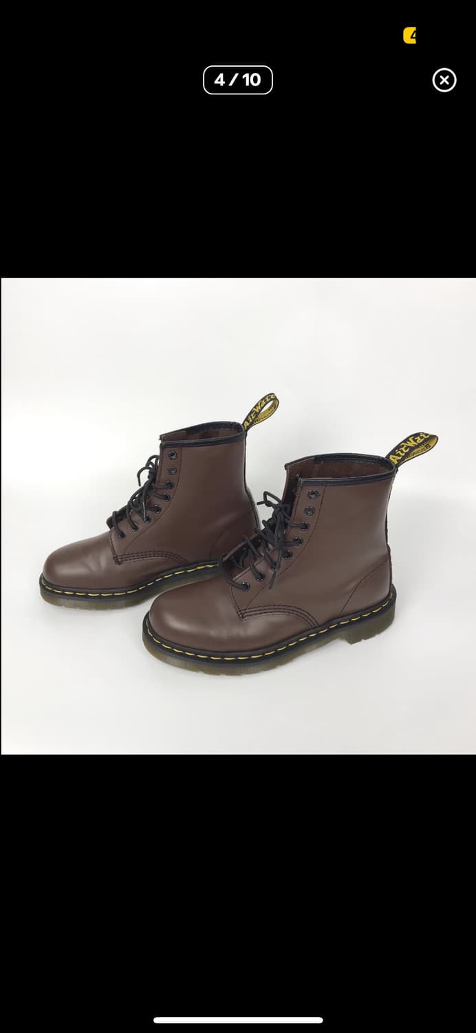 닥터마틴 8홀 브라운 워커 부츠 여성 상품이미지4