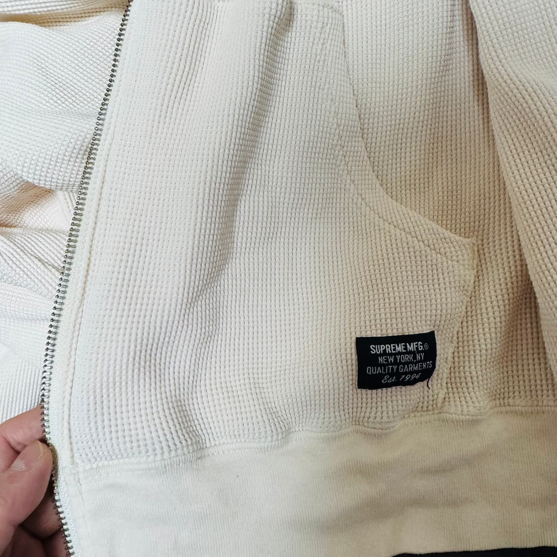 XL] 슈프림 24SS 후드집업 써멀 내추럴 크림 아이보리 상품이미지9
