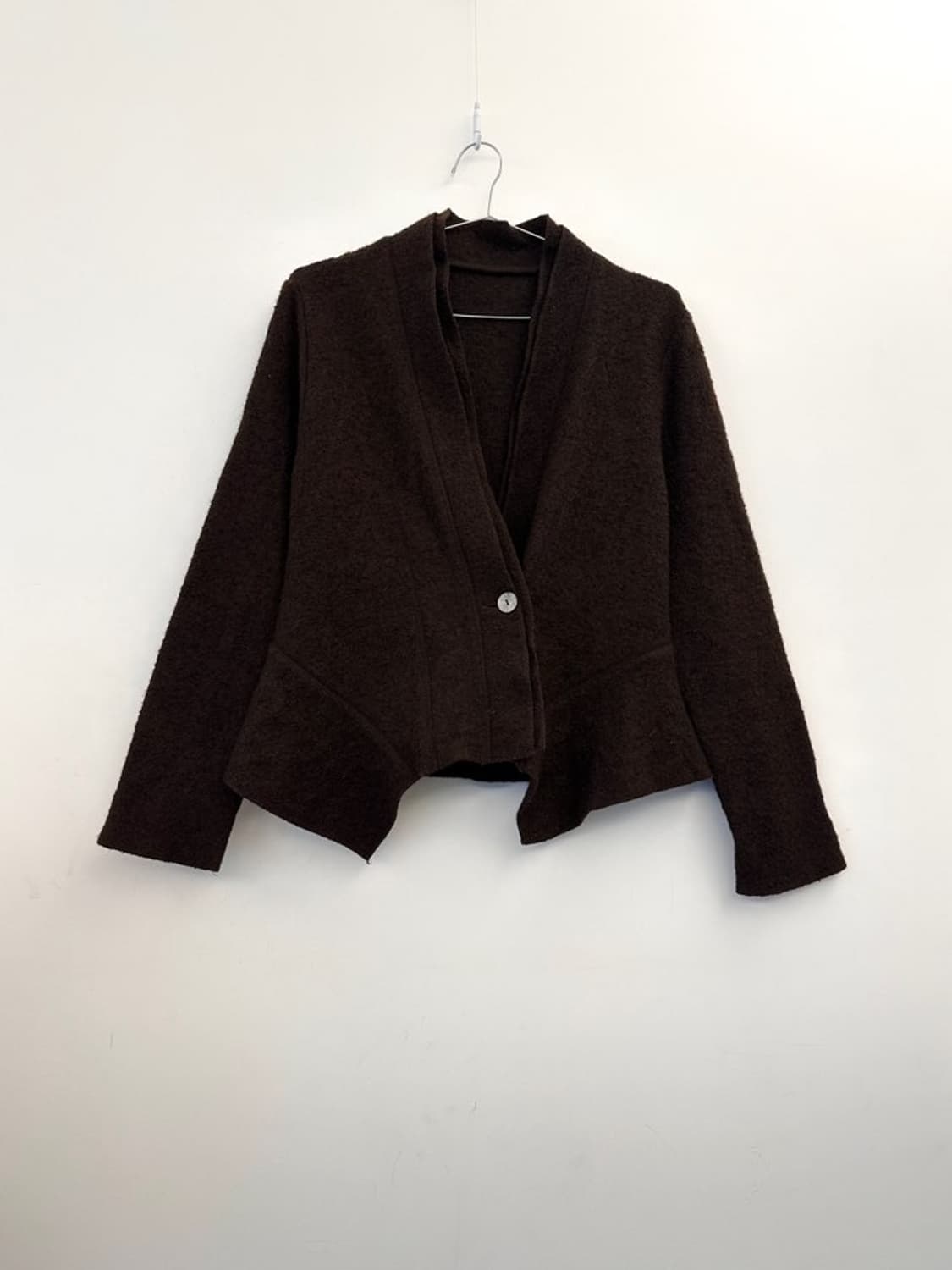 Warm 2 layered cardigan / brown 상품이미지2