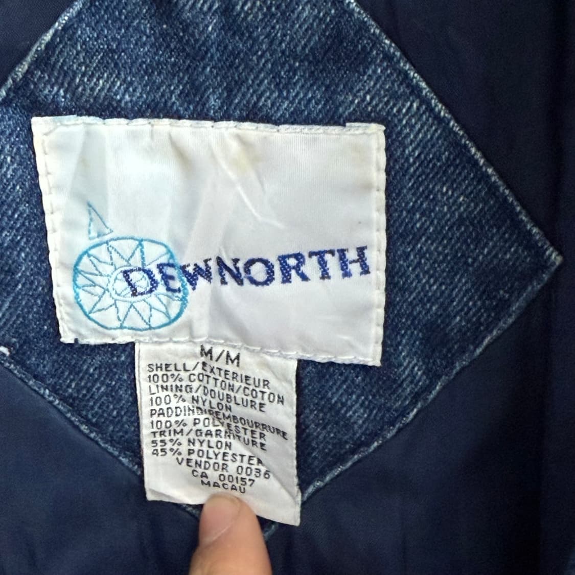 90s dew north heavy 청 데님 자켓 m 상품이미지2