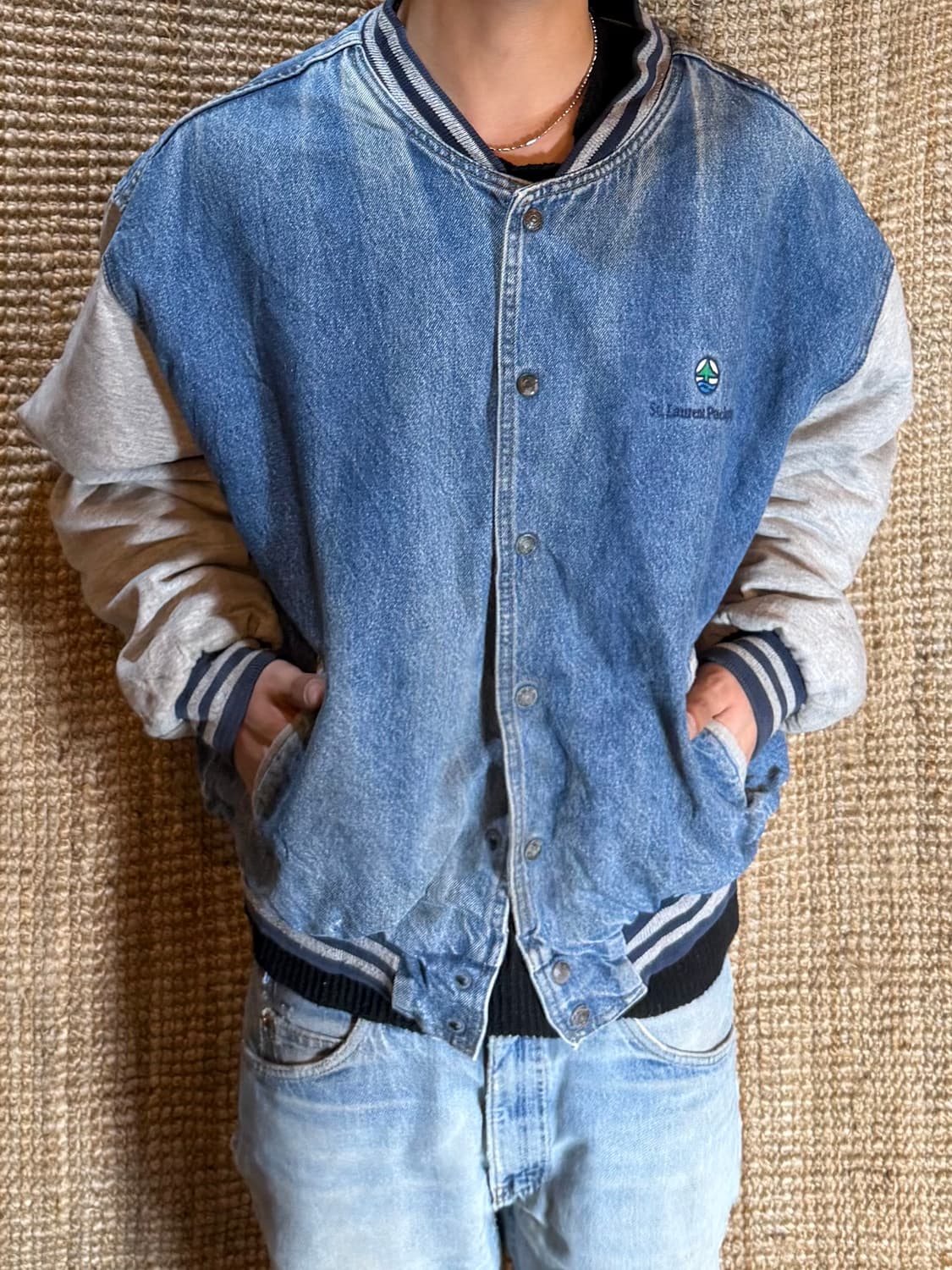 빈티지 데님 바시티 상품이미지1