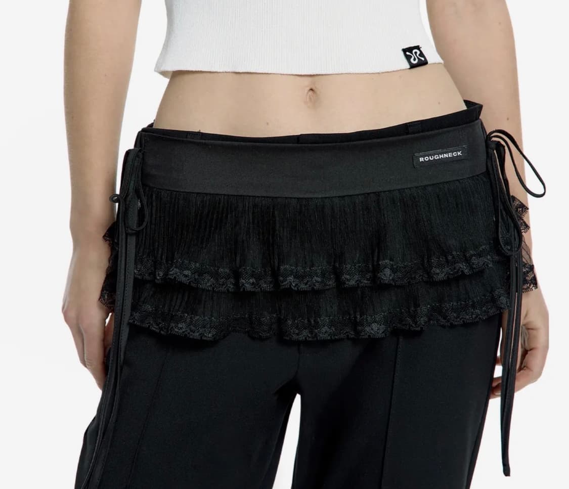 러프넥 레이어드 스커트 상품이미지1