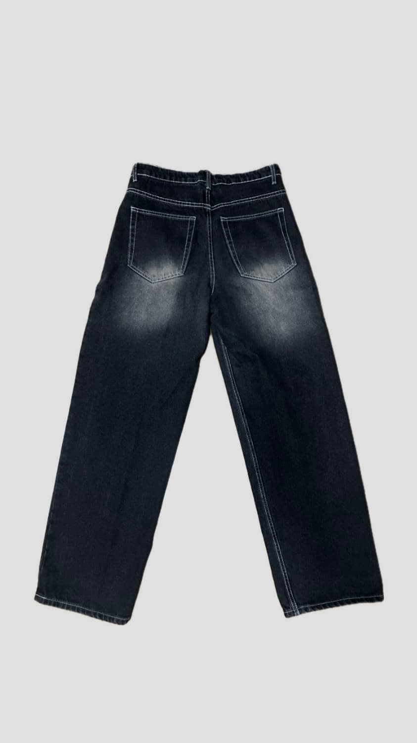 트릴리온 프론트 워싱 와이드 데님  상품이미지2