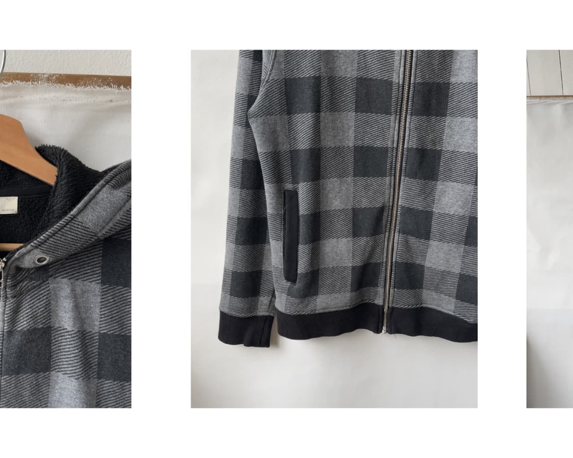 [BACK NUMBER] check pattern hoodie 상품이미지3