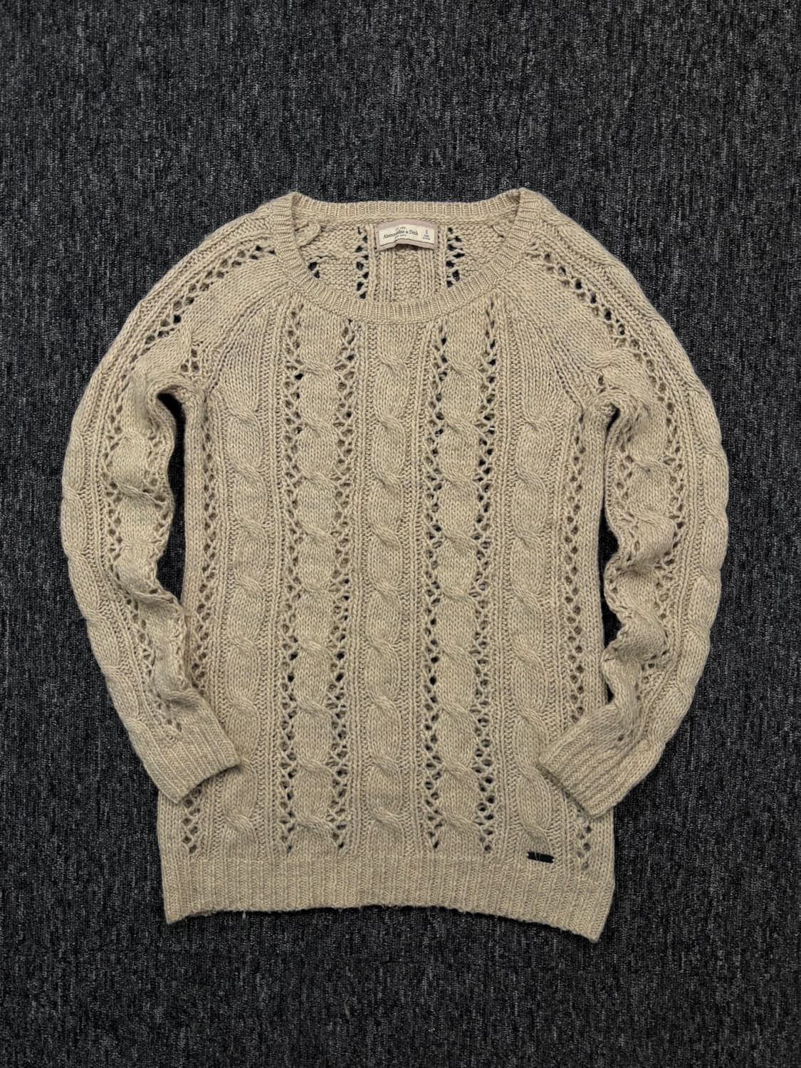 아베크롬비 베이지 꽈배기 니트 상품이미지3