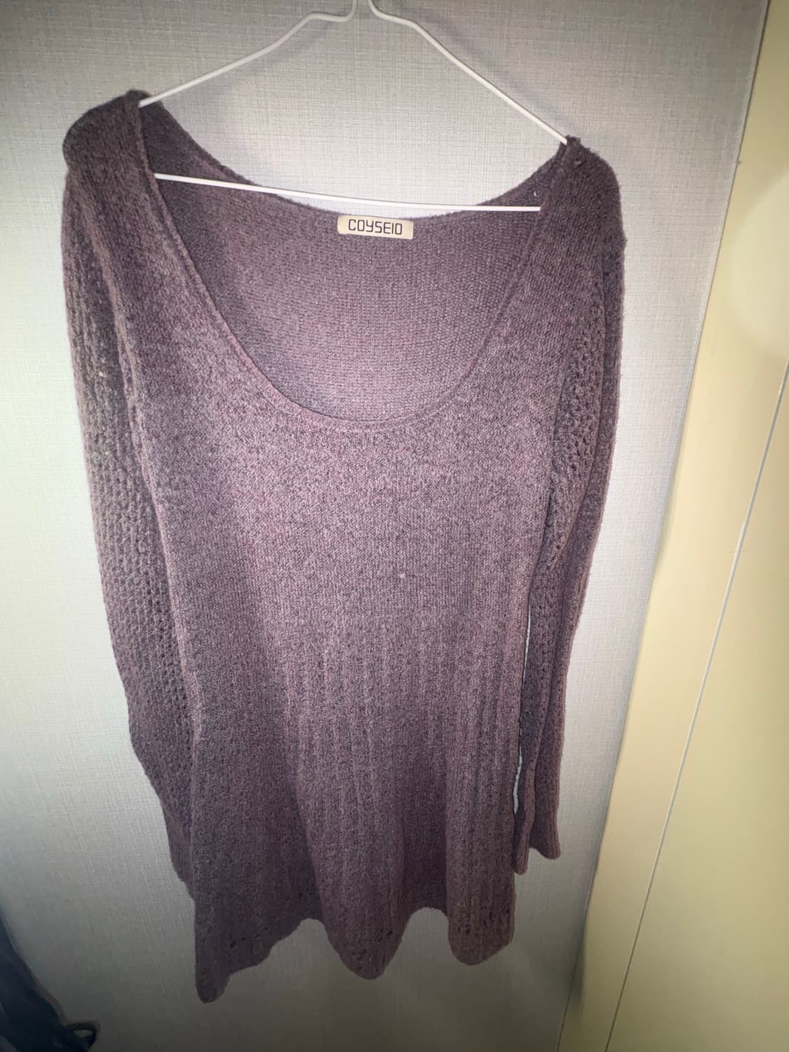 코이세이오 소프트 벨 니트 퍼플그레이 상품이미지1