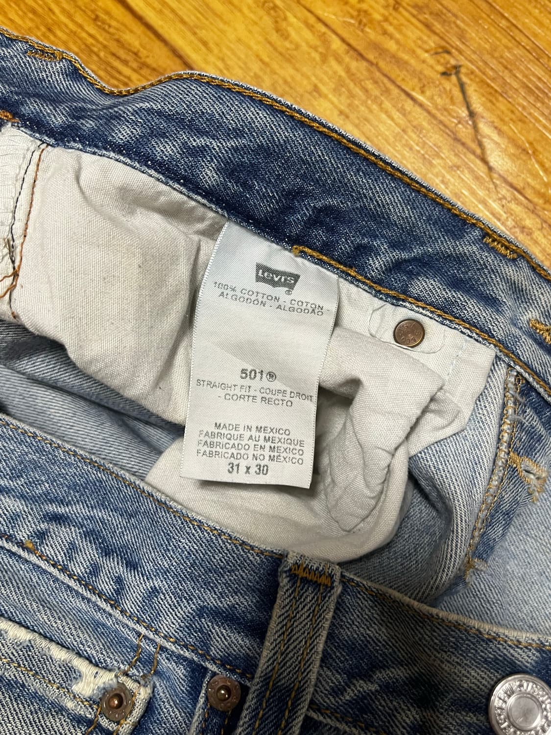 빈티지 리바이스 501 연청 30 상품이미지10