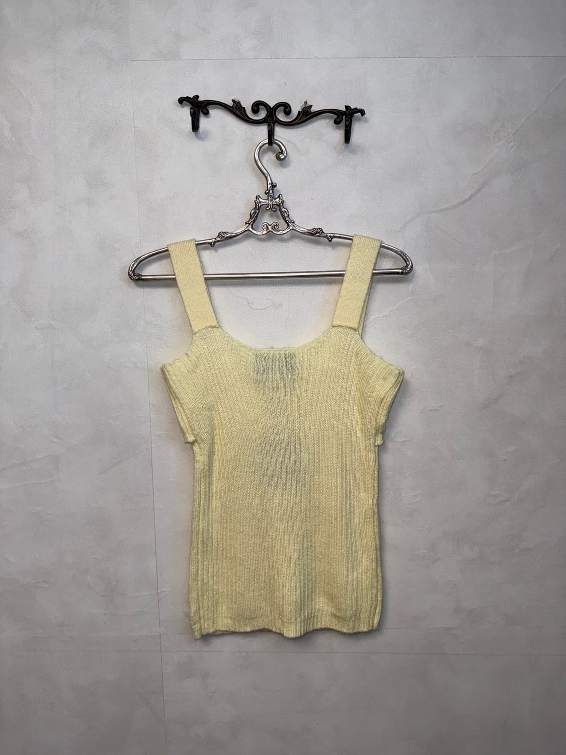 Ivory fairy cubic spangled knit 슬리브리스 상품이미지6
