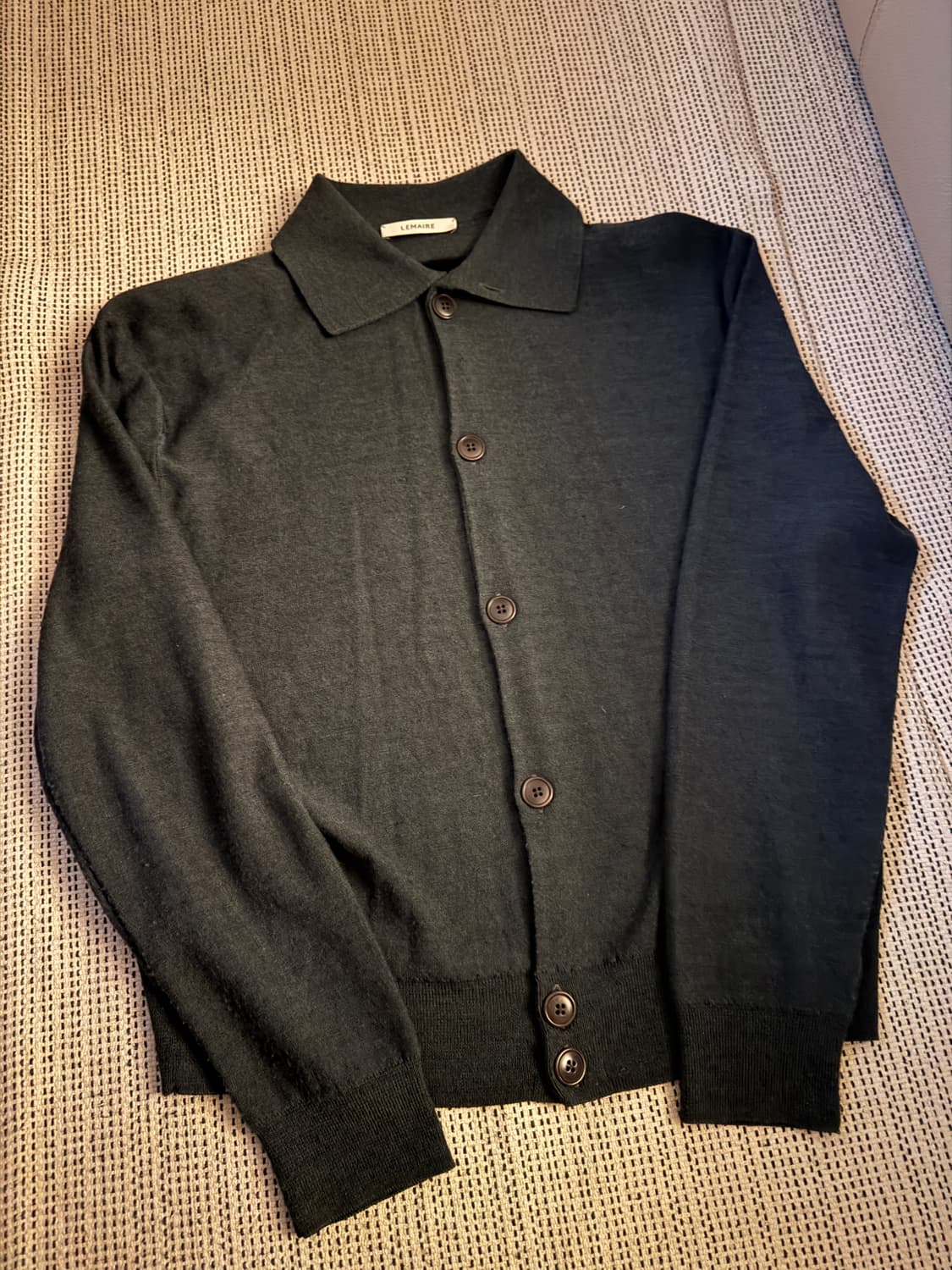 [S]르메르 컨버터블 칼라 니트 셔츠 블랙 상품이미지1