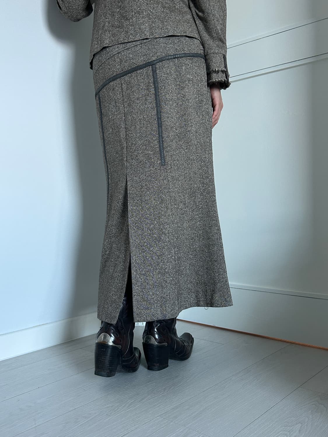 Dusky Brown Two piece / 빈티지 투피스 상품이미지6