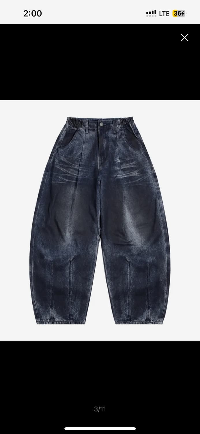 글랙 더티 워싱 데님 팬츠 s사이즈 상품이미지3