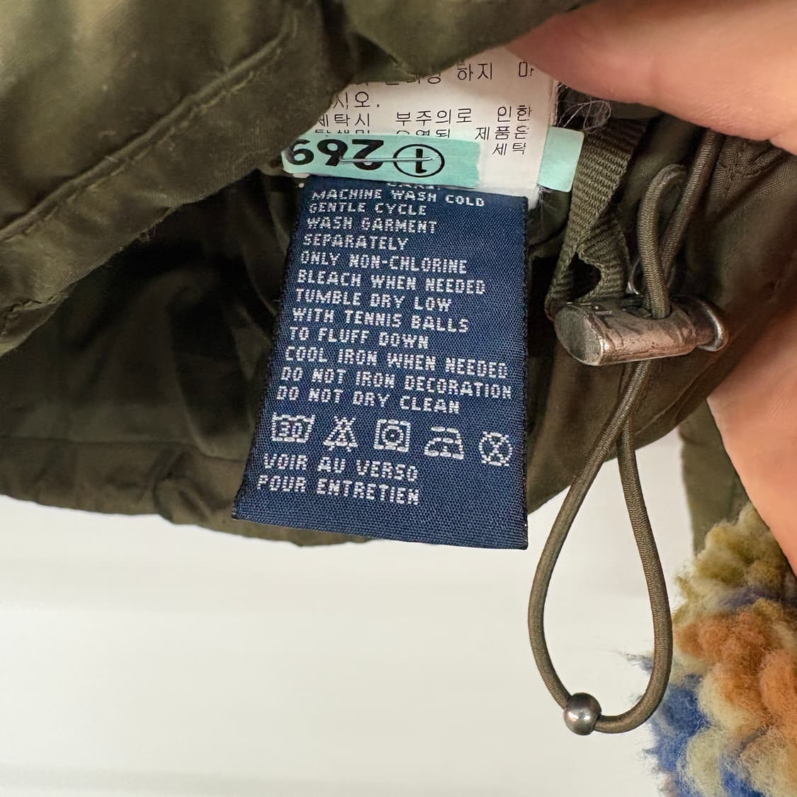 폴로 랄프로렌 숏패딩 점퍼 카키색 여m 상품이미지6