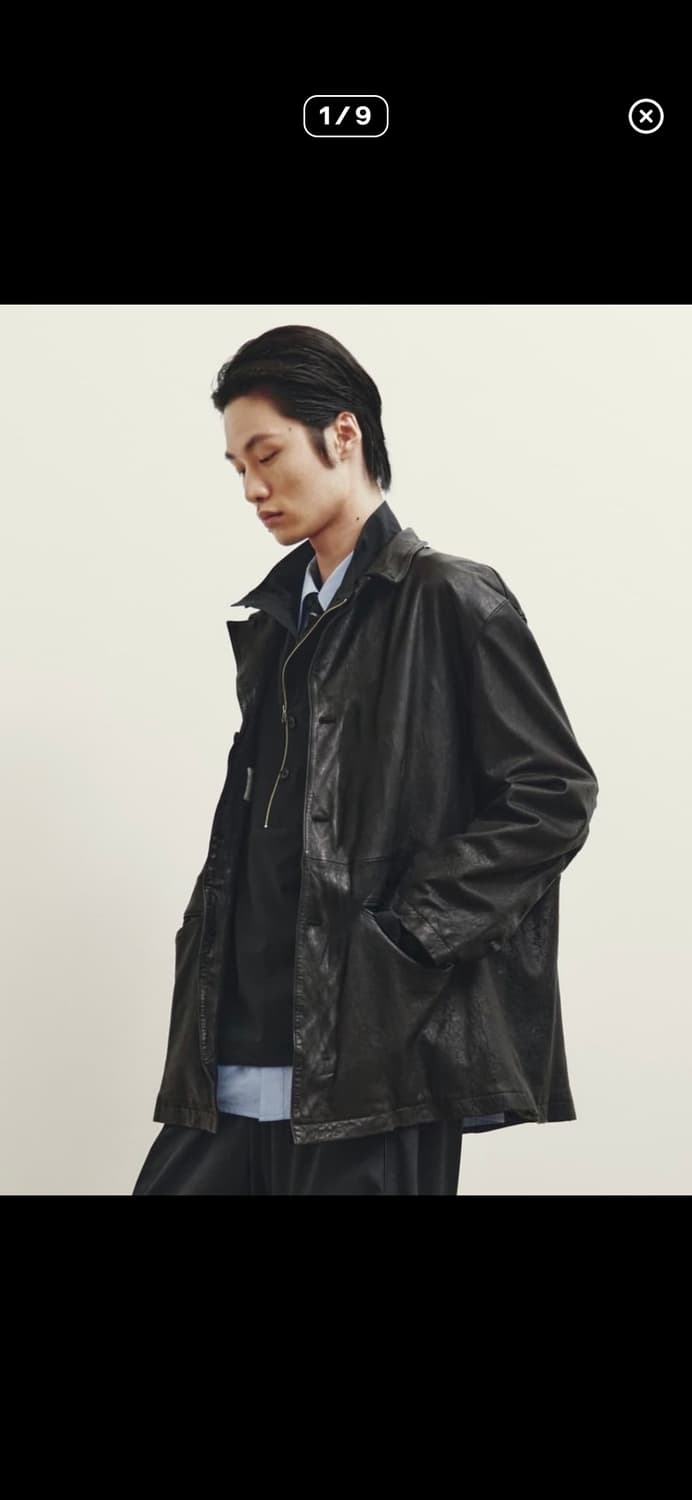 유스 워시드 레더 자켓 M 상품이미지1