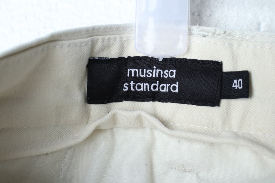 (4XL) 무신사 스탠다드 면바지 팬츠 빅사이즈 화이트 무지-P10203 상품이미지5
