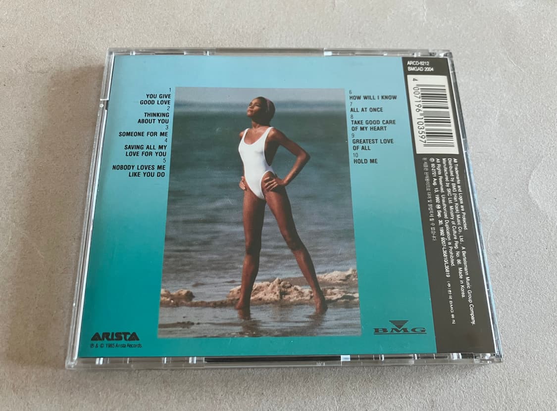 휘트니휴스턴 Whitney Houston 국내 라이센스 초판 CD 상품이미지6