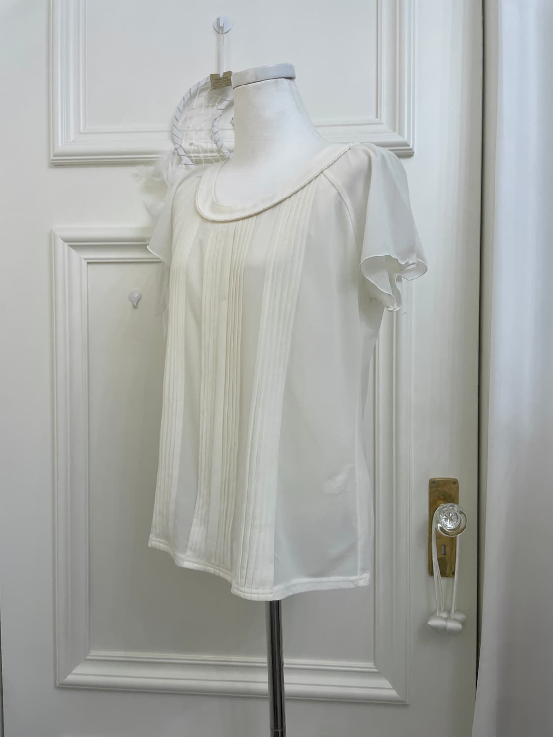 ivory pleats reglan chiffon blouse 상품이미지2