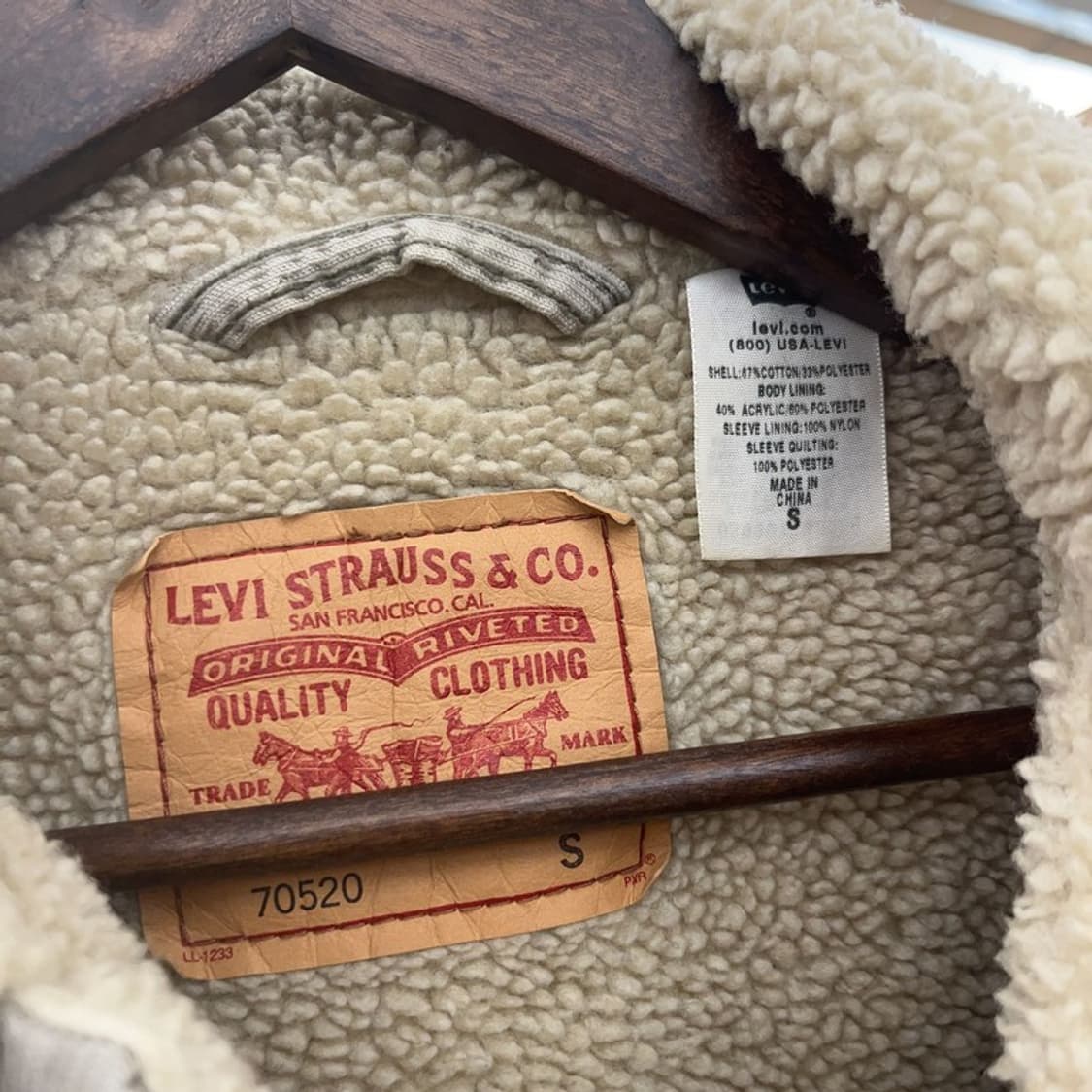 리바이스 빈티지 컨트리 트러커 양털 자켓 S C07048 상품이미지5