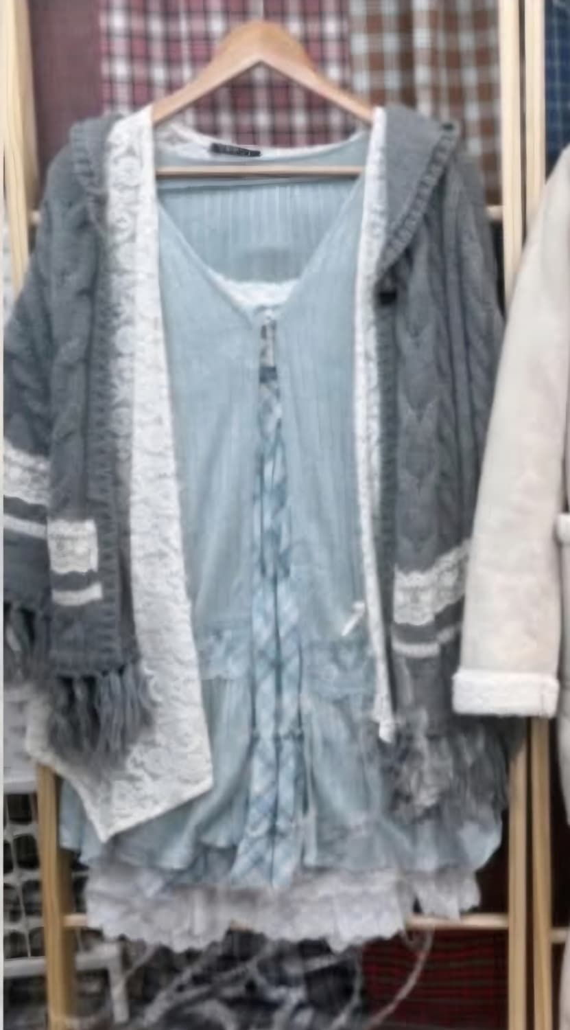 어스뮤직앤에콜로지 레이스 니트 케이프 상품이미지1