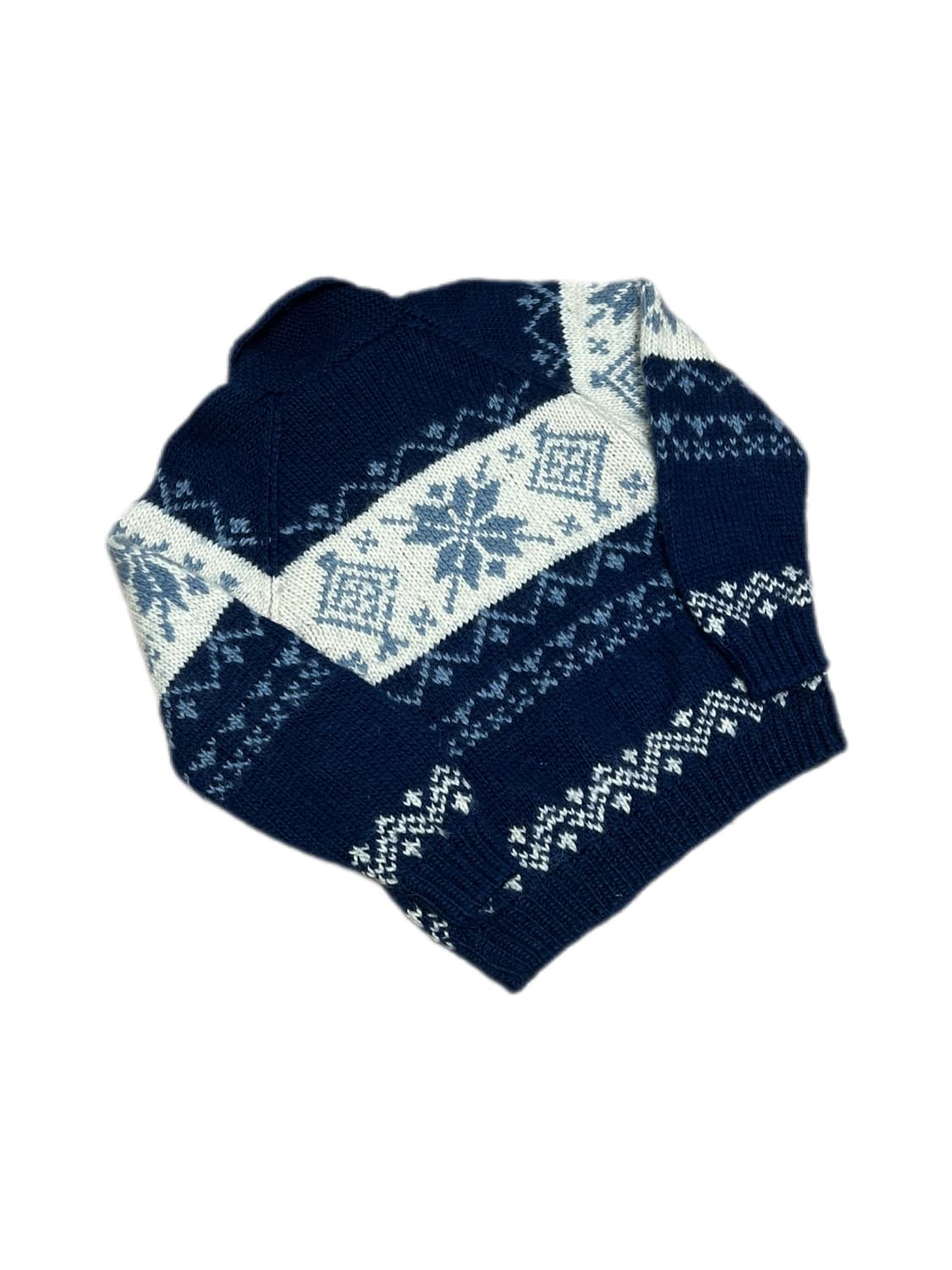 재팬 네이비 아이보리 노르딕 코위찬 헤비 집업 자켓 상품이미지3