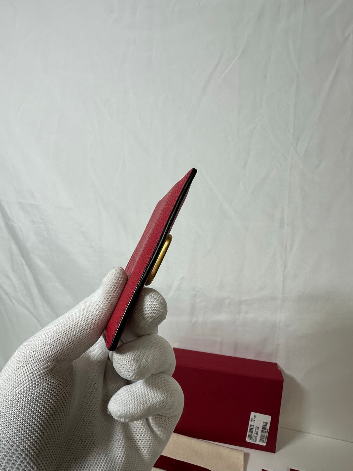 발렌티노 로고 카드지갑 레드(OS) 상품이미지6