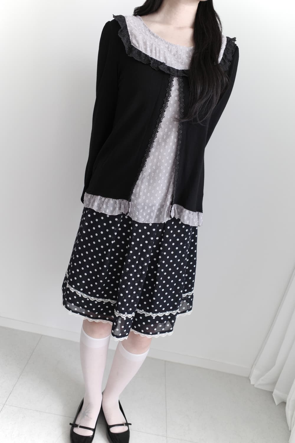dot ribbon skirt  상품이미지6