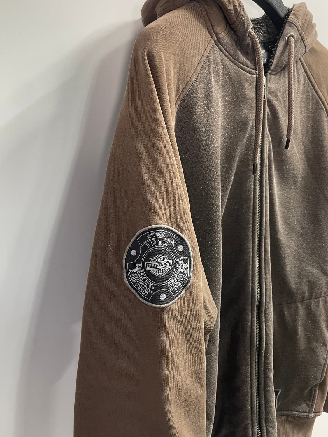 할리데이비슨 빅로고 쉐르파 후드집업 (on.135) 상품이미지4