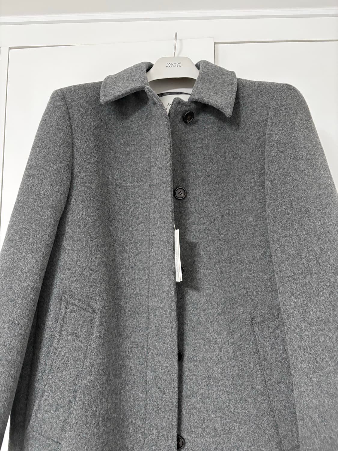 쿨거 에눌 파사드패턴 캐시미어 맥 코트 상품이미지7