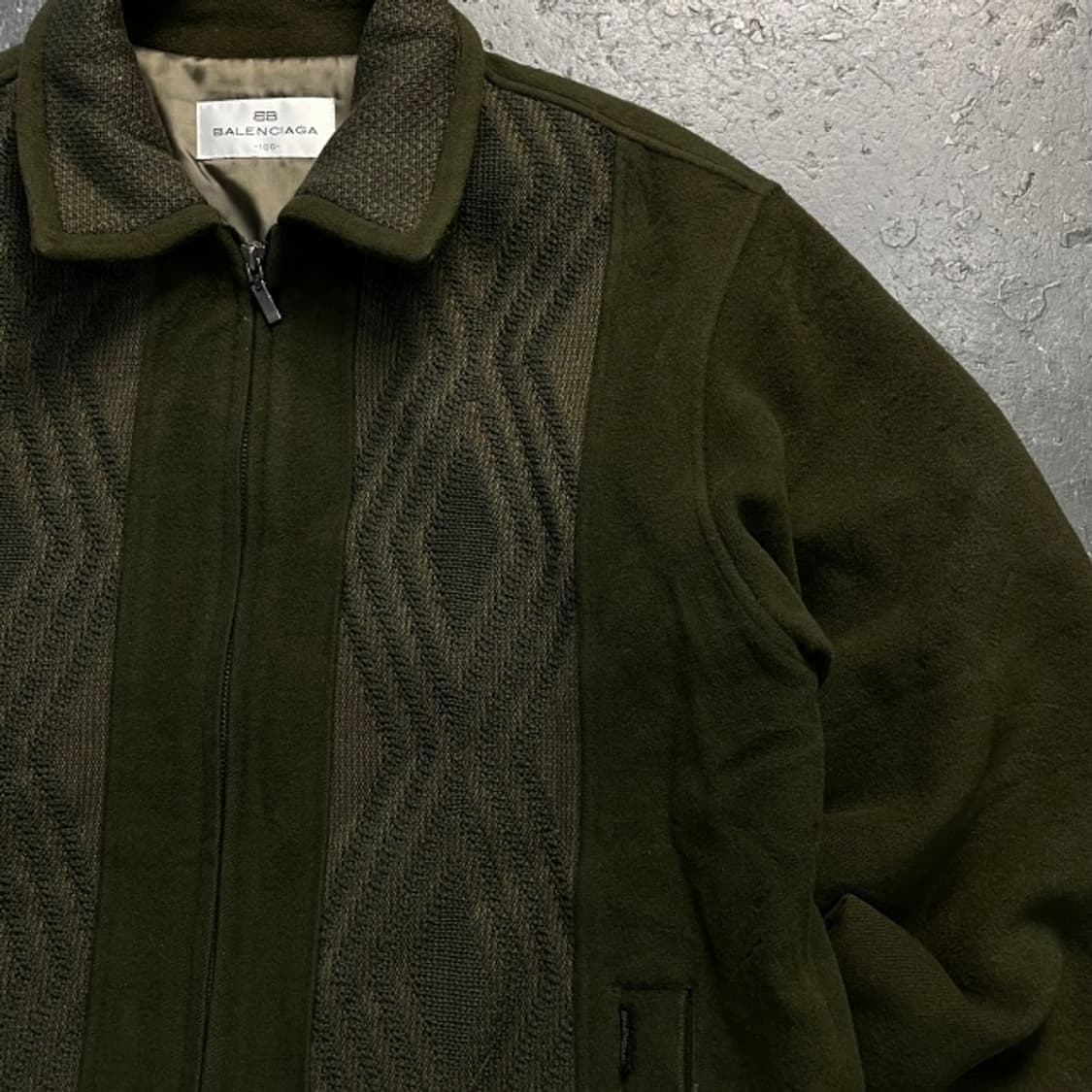 100 90s 발렌시아가 패턴 모직 자켓  상품이미지2