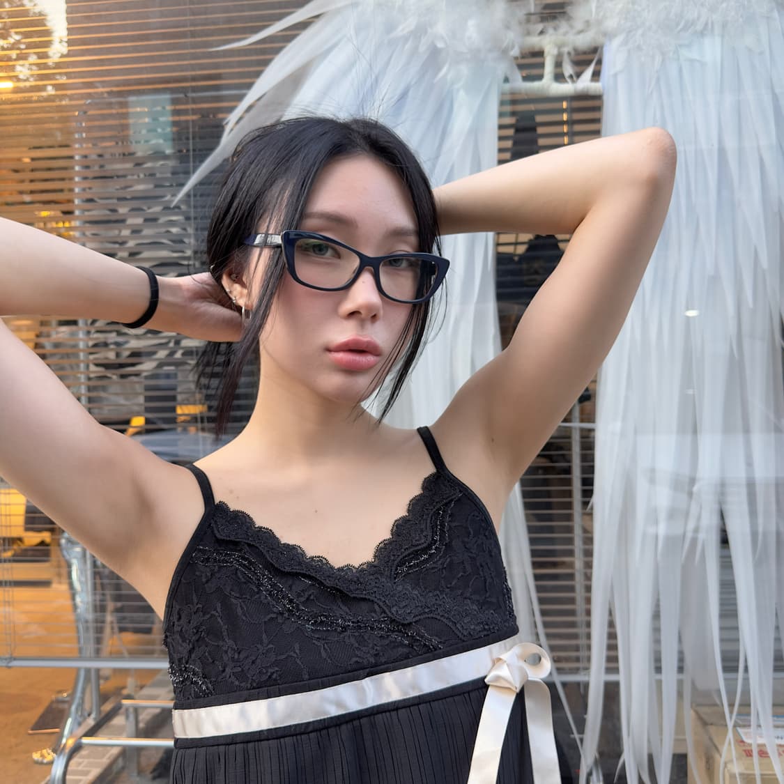 00s 프라다 캣아이 안경 세트 상품이미지2