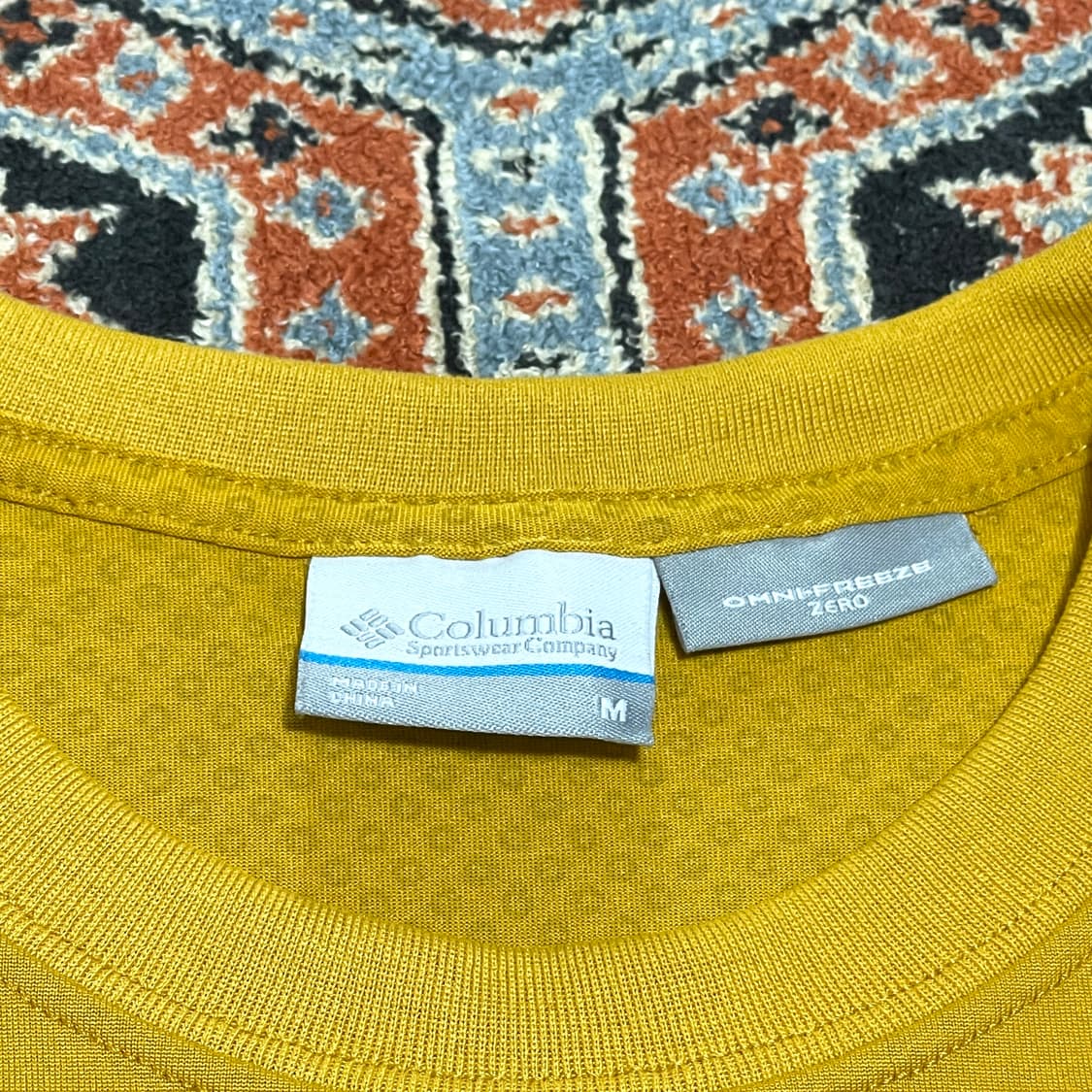 컬럼비아 포틀랜드 프린팅 옐로우 반팔티셔츠 남성M 상품이미지4