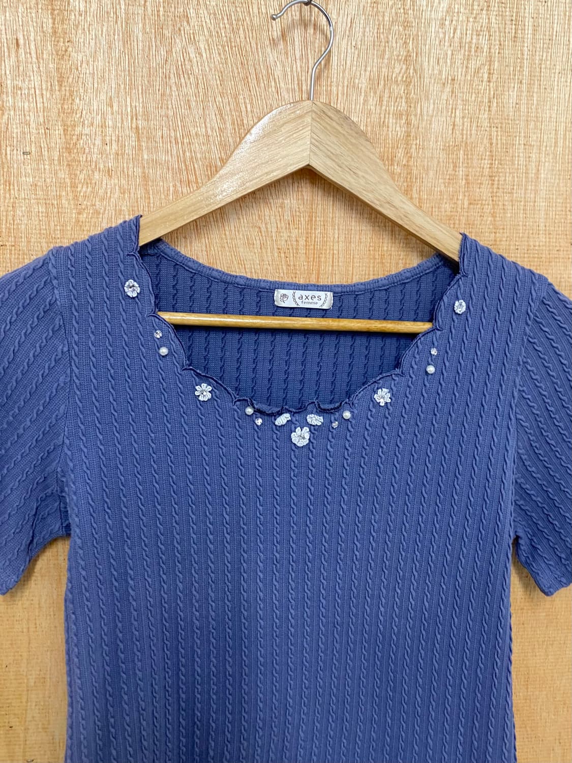 AXES FEMME knit half t-shirts 엑시즈 팜 반팔 상품이미지5
