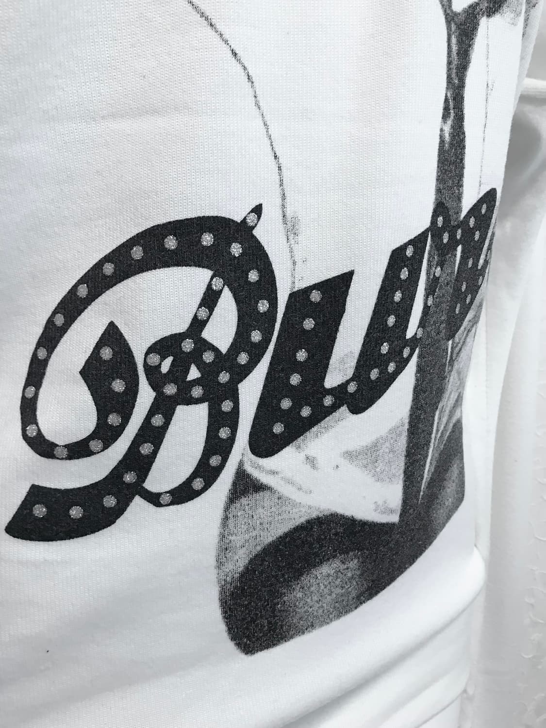 빈티지 갸루 펑크 레이어드 오프숄더 롱슬리브 탑 상품이미지5