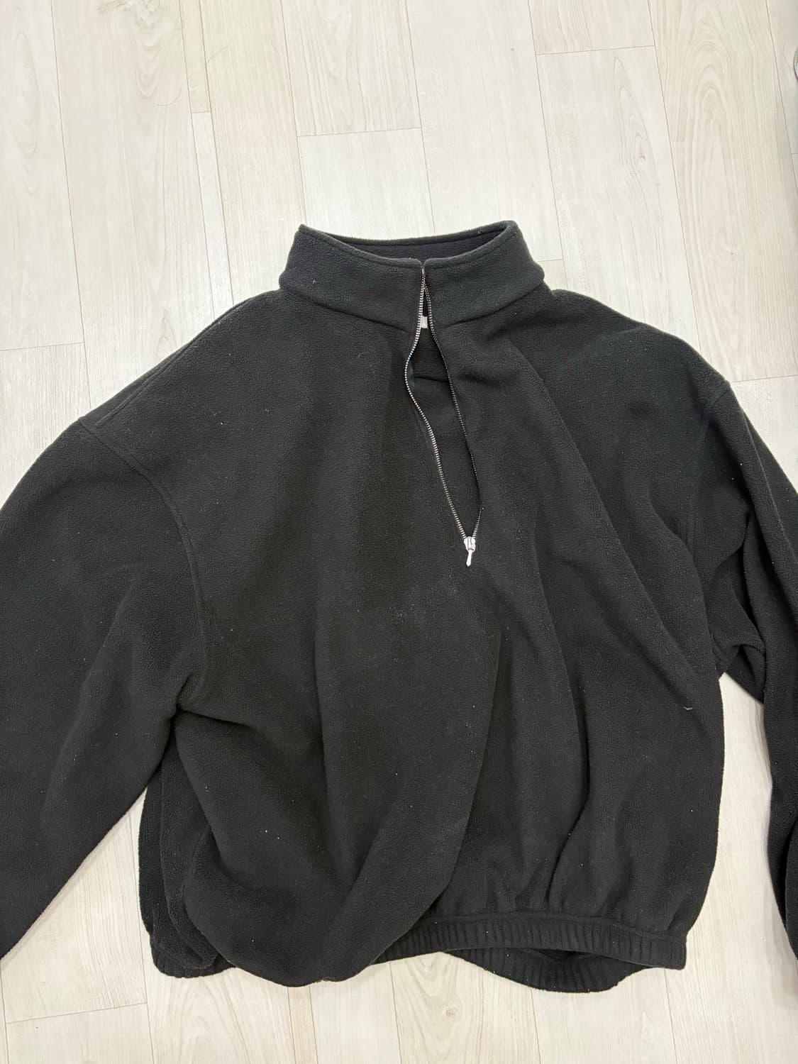 2) 논노드 하프집업 플리스 자켓 블랙 팝니더 상품이미지2